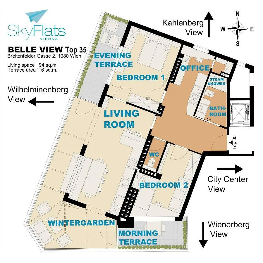 Skyflats Vienna - Belle View Apartment Austria